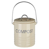Arcata Cream Compost Bin With Handle