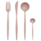 Avian 16 Pc Matte Pink Cutlery Set