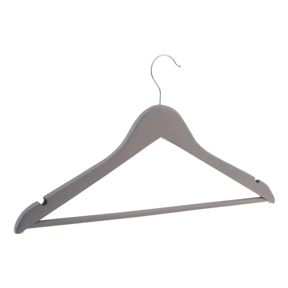 Nashua Set Of Ten Matte Grey Clothes Hangers