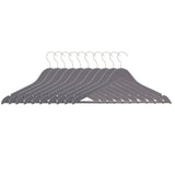 Nashua Set Of Ten Matte Grey Clothes Hangers