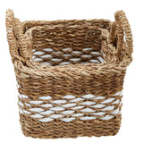 Deland Set Of Two Square Seagrass Baskets