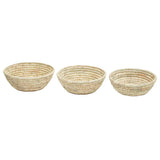 Deland Set Of Three Palm Leaf Baskets