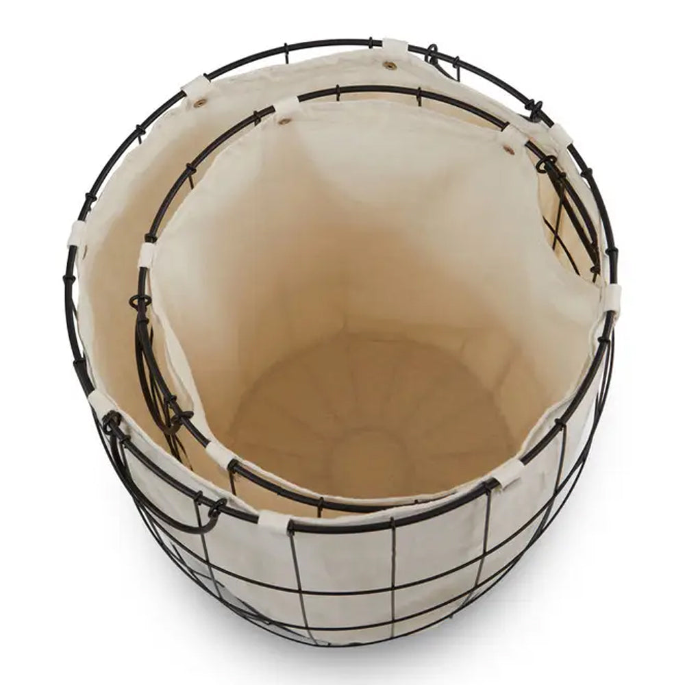 Harpo Set Of Two Matte Black Laundry Baskets