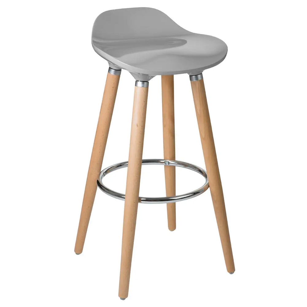 Airdrie Taupe Abs And Beech Wood Bar Stool