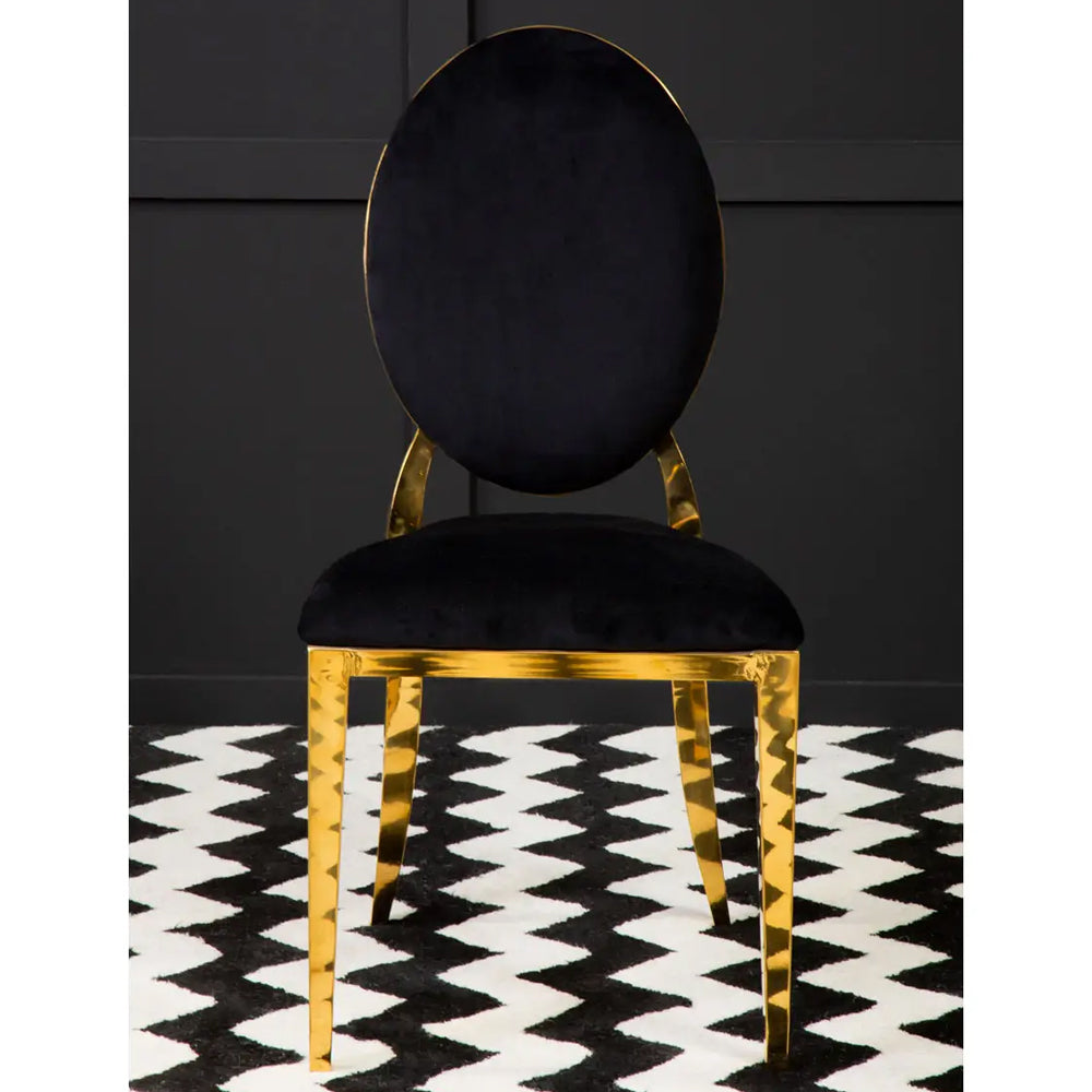 Sirota Stackable Gold Finish Dining Chair