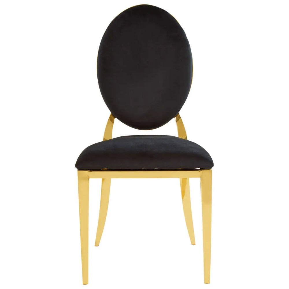 Sirota Stackable Gold Finish Dining Chair
