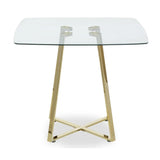 Metropole Square Gold Finish Dining Table