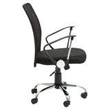 Ciano Black Home Office Chair With Chrome Arms