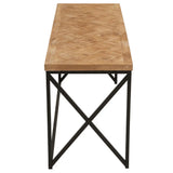 Kickfard Coffee Table With Black Iron Frame
