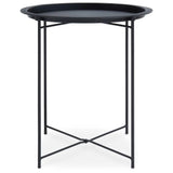 Acera Round Black Side Table