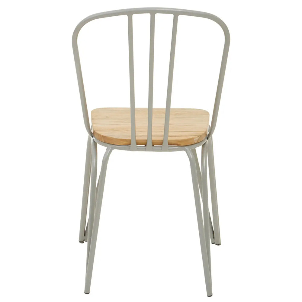 Distract Grey Finish Metal Frame Dining Chair