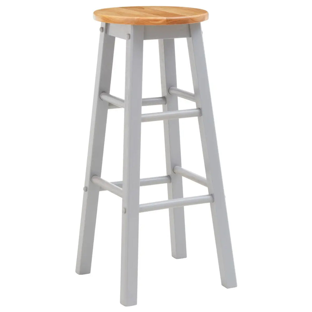 Allen Chester Natural And Grey Wood Bar Stool