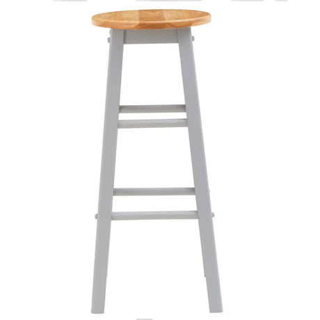 Allen Chester Natural And Grey Wood Bar Stool