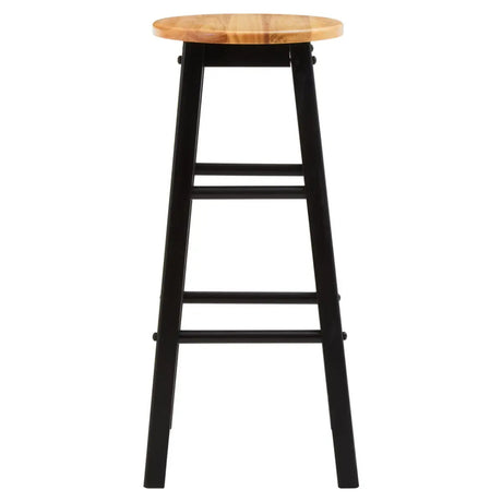 Allen Chester Wood Black And Natural Kitchen Bar Stool