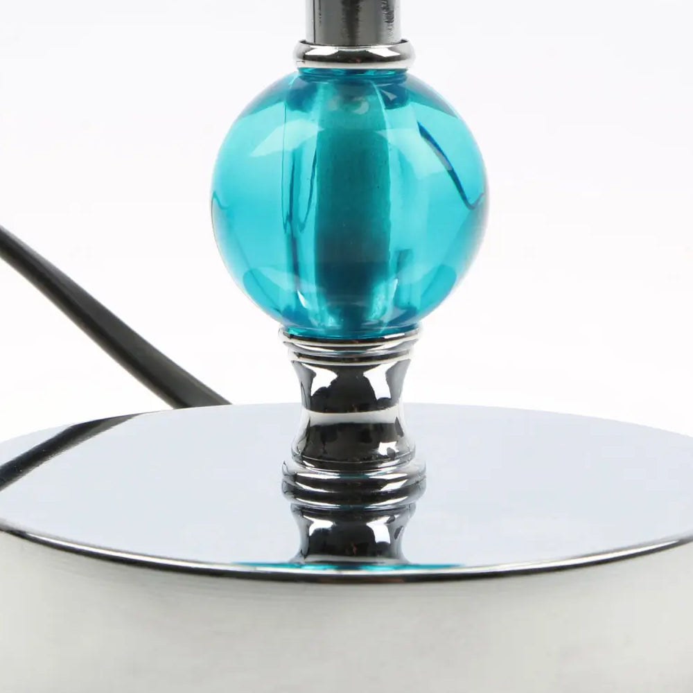 Bokchito Teal Acrylic Ball Table Lamp