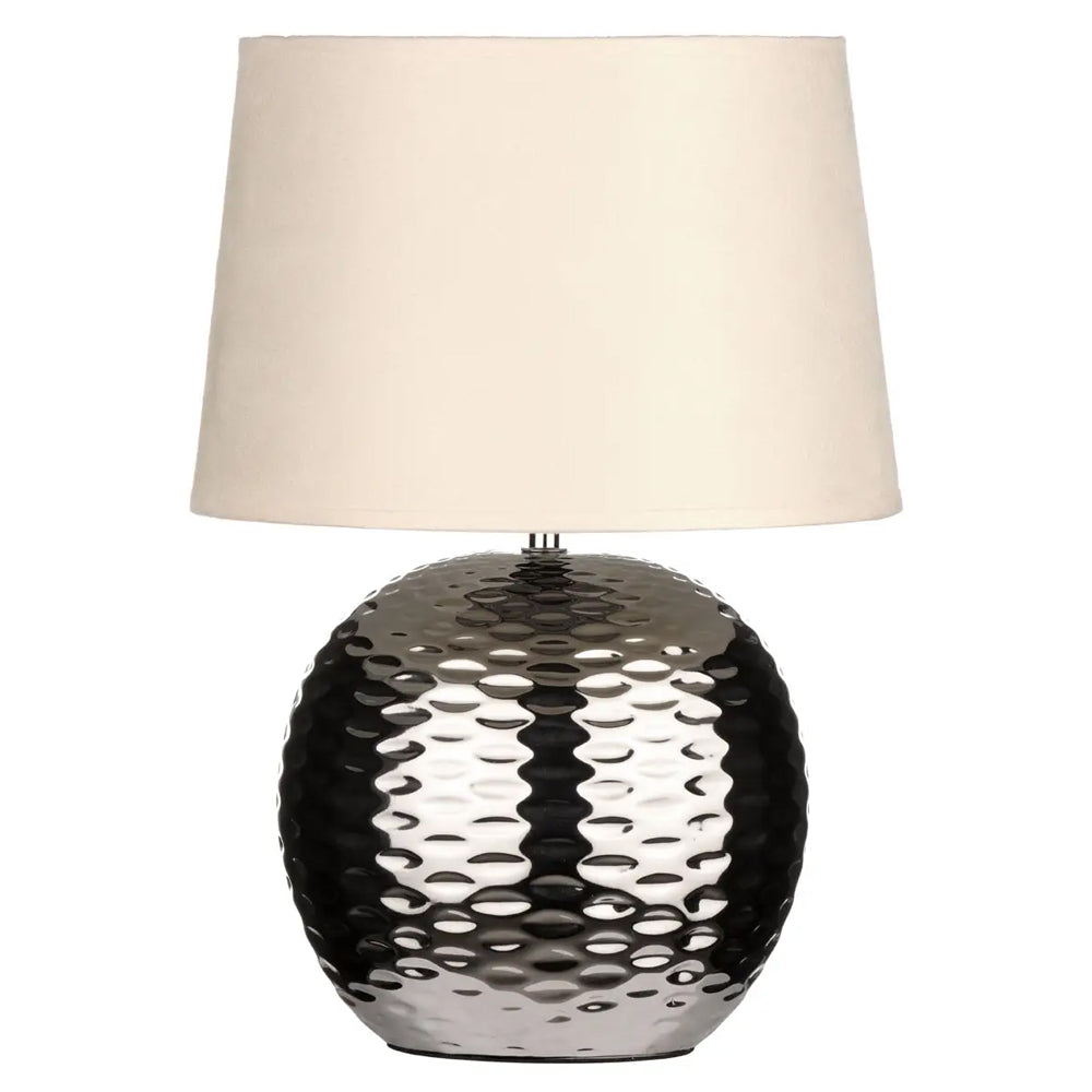 Bokchito Beige Fabric Shade Dimple Effect Table Lamp
