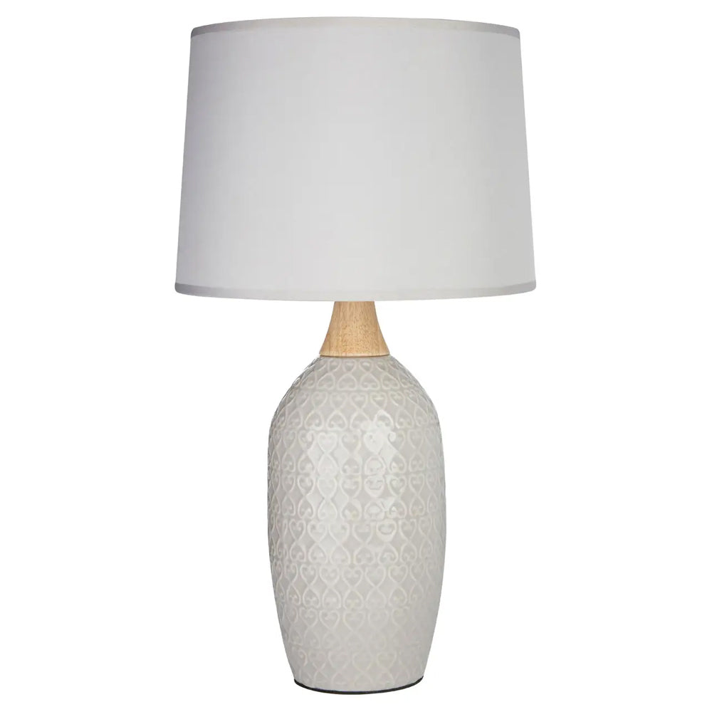 Bokchito Grey Ceramic Table Lamp