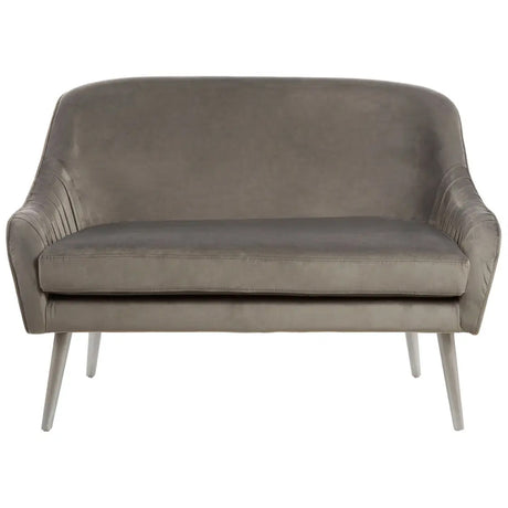 Luxor Grey Velvet Sofa