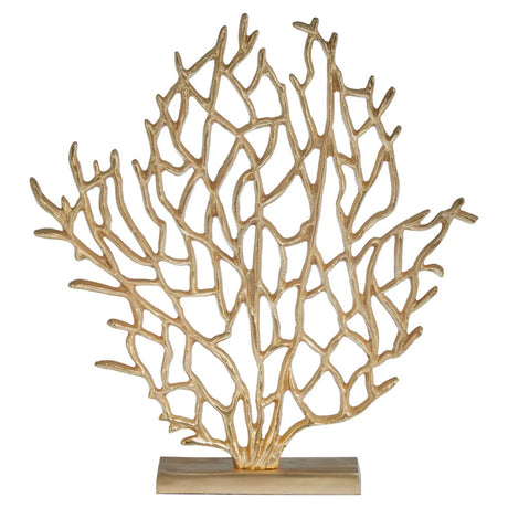 Pratt Small Gold Finish Coral Sculpture