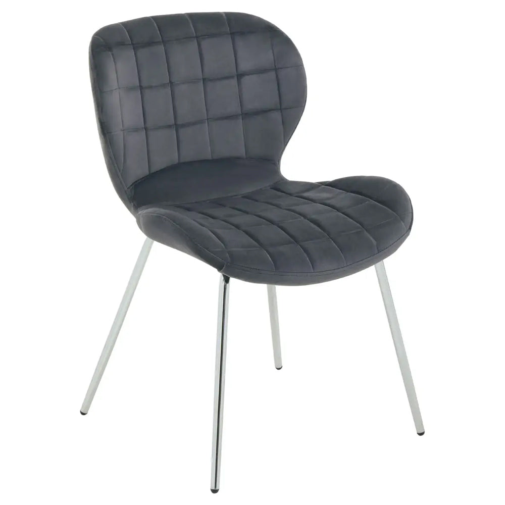 Wotton Grey Velvet Dining Chair