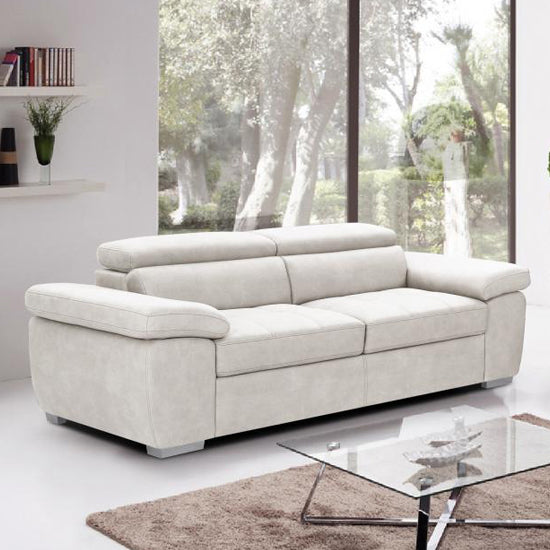 Amando Fabric 3 Seater Sofa Beige