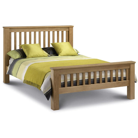 Amsterdam Oak King Size Bed High Foot End