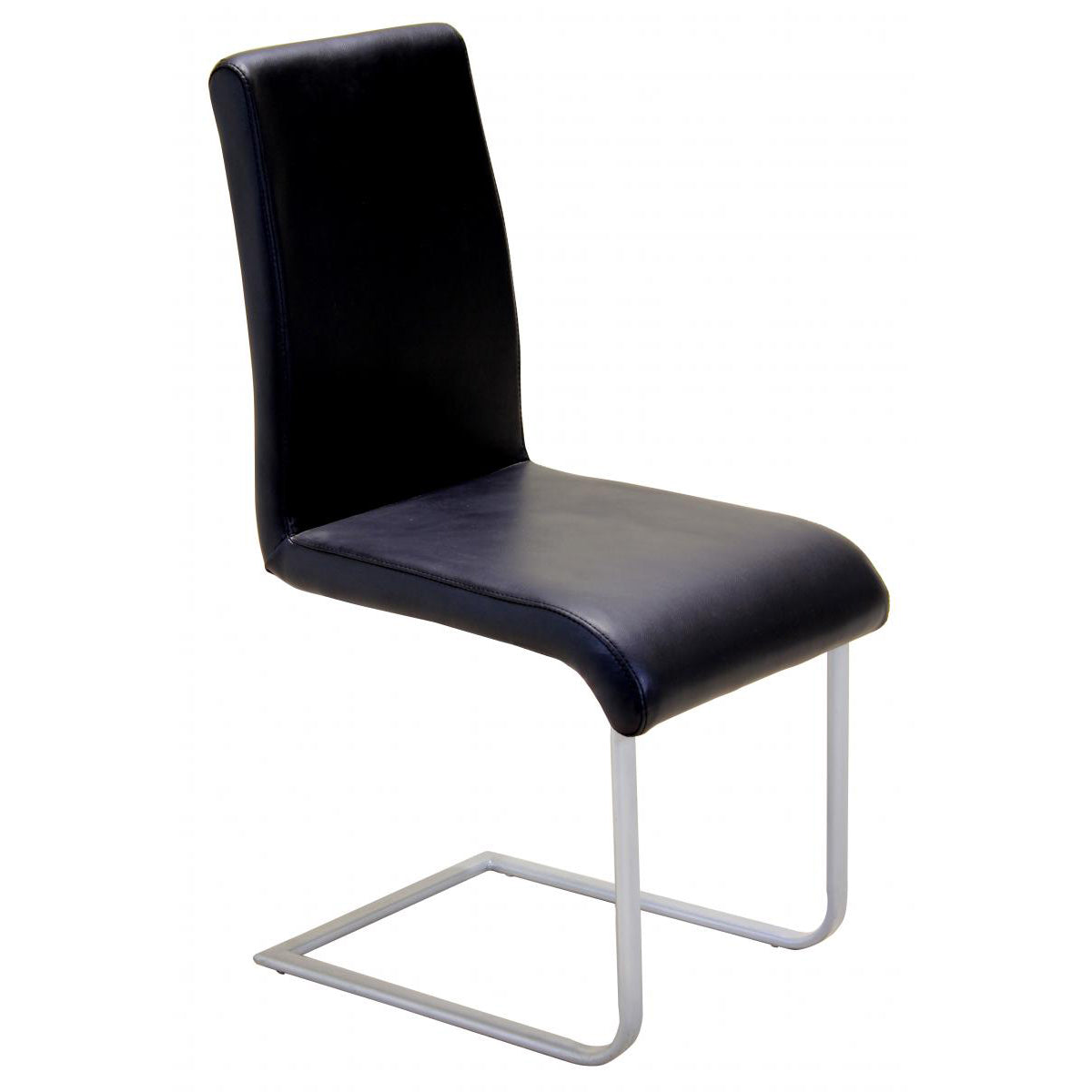 Aspen Chair Black PVC And Silver