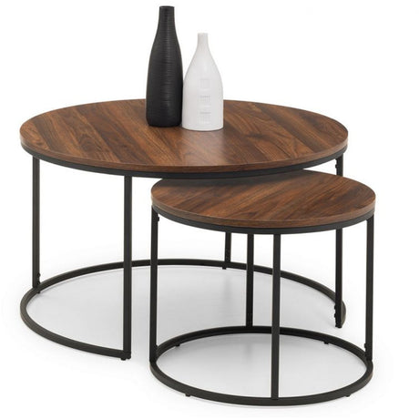 Bellini Round Nesting Coffee Table Walnut