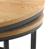 Bellini Round Nesting Coffee Table Oak