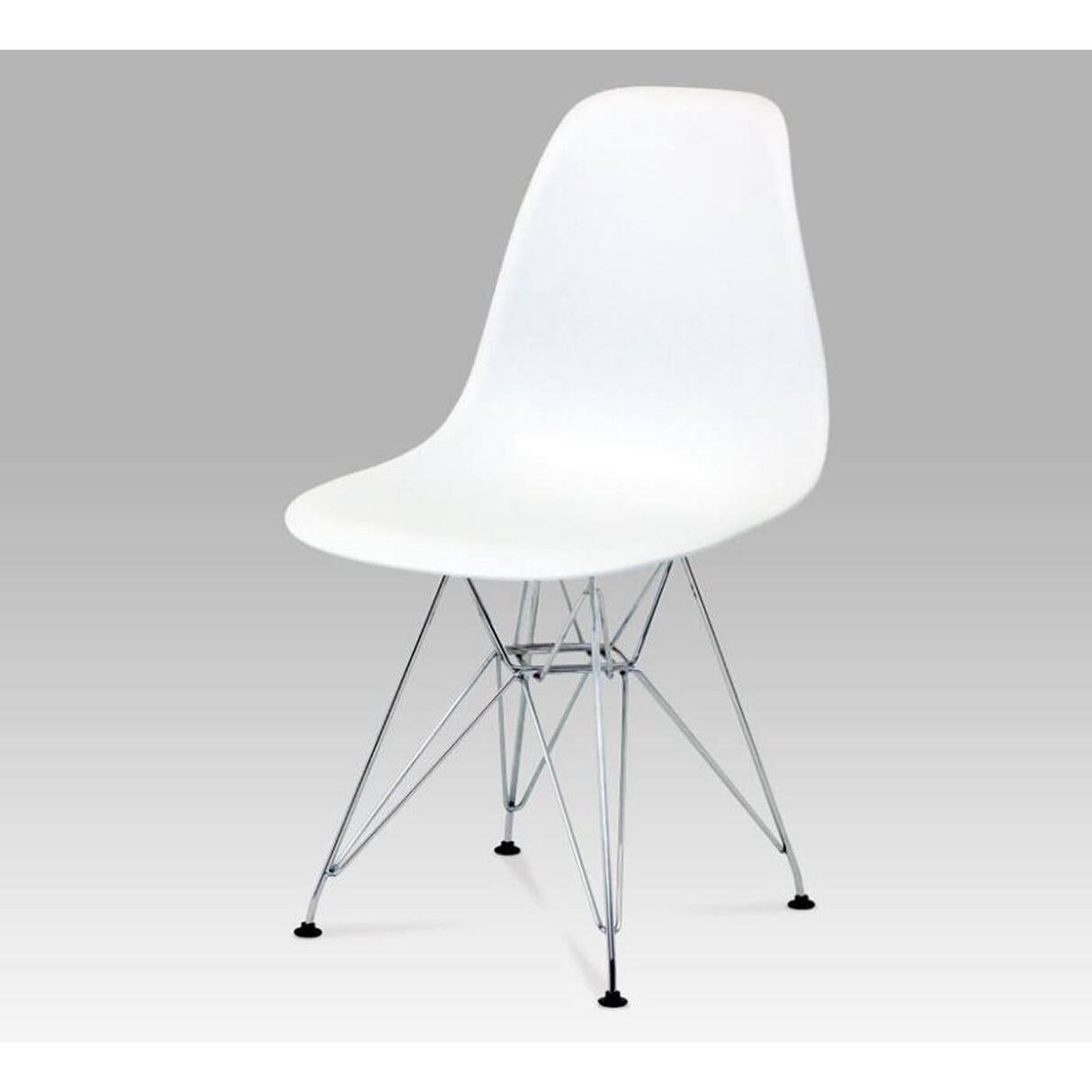 Bianca Plastic Chair White With Steel Chrome Legs