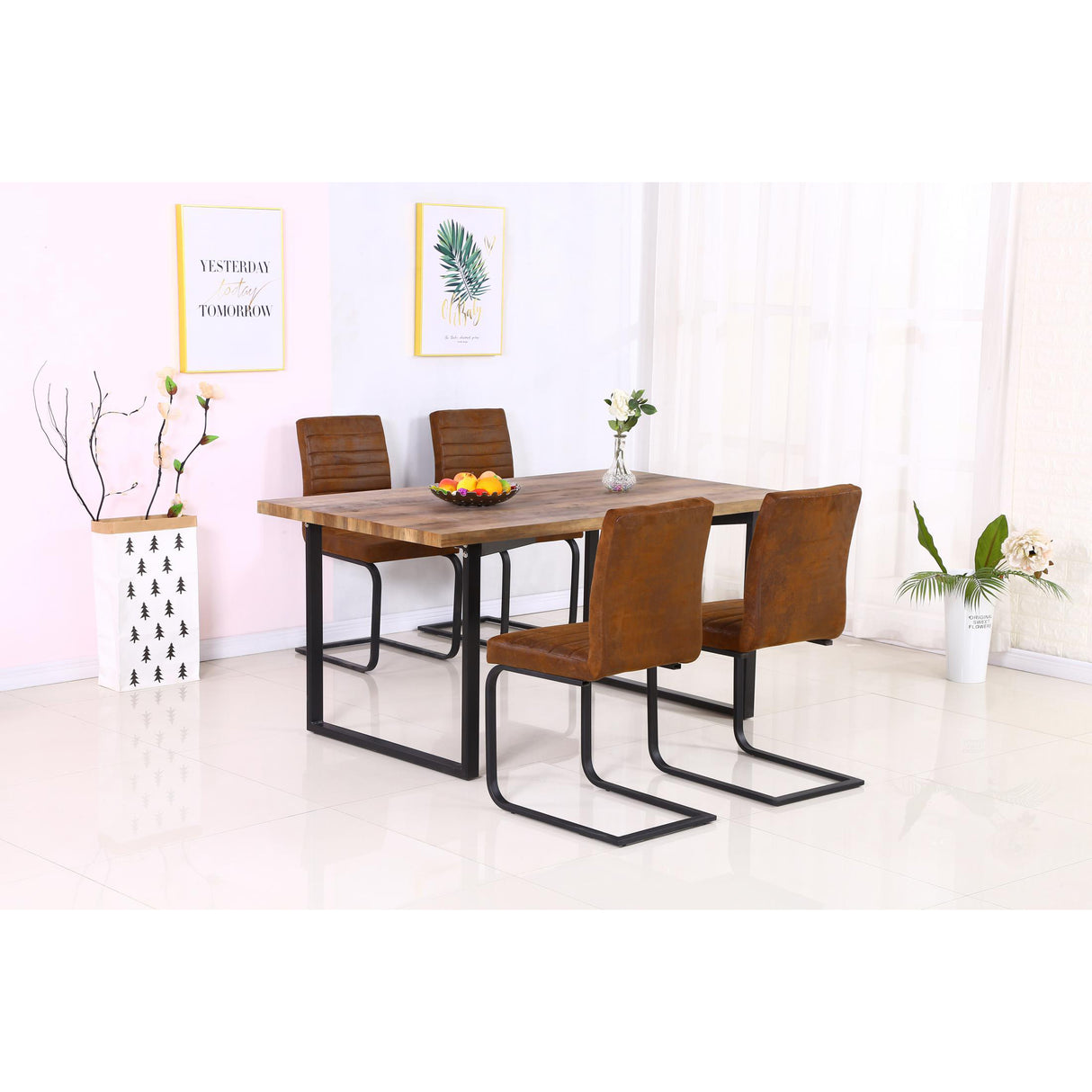 Boston Dining Table Natural And Black