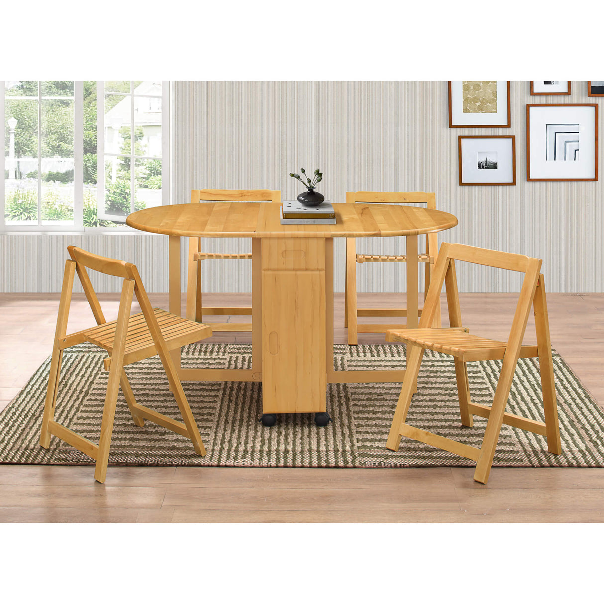 Butterfly Dining Set With 4 Chairs Natural