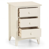 Cameo 3 Drawer Bedside Stone White