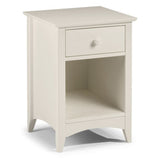 Cameo 1 Drawer Bedside Stone White