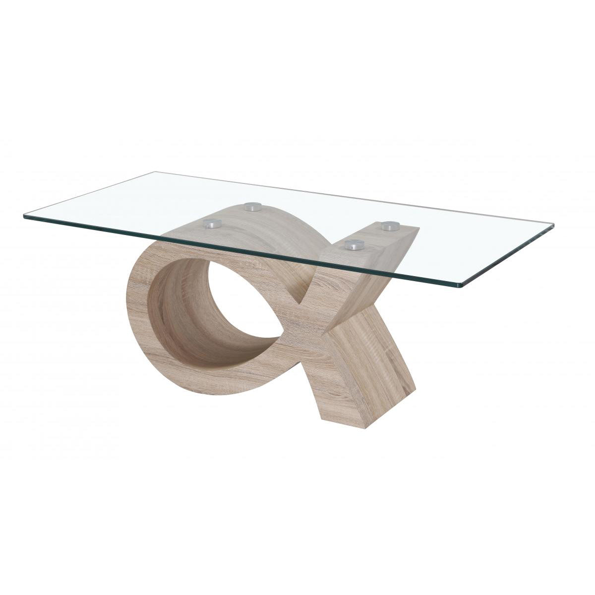 Cape Coffee Table Clear Glass Natural