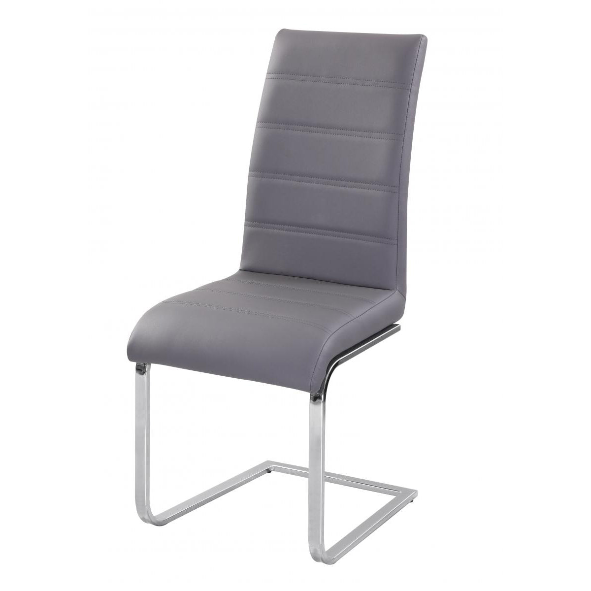 Chiswell PU Chair Chrome And Grey