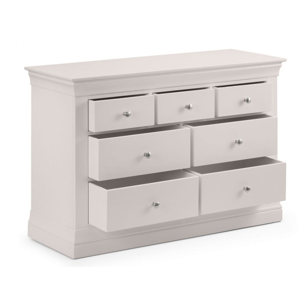 Clermont 4+3 Drawer Chest Light Grey