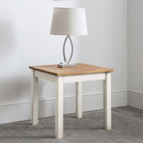 Coxmoor Lamp Table Ivory And Oak