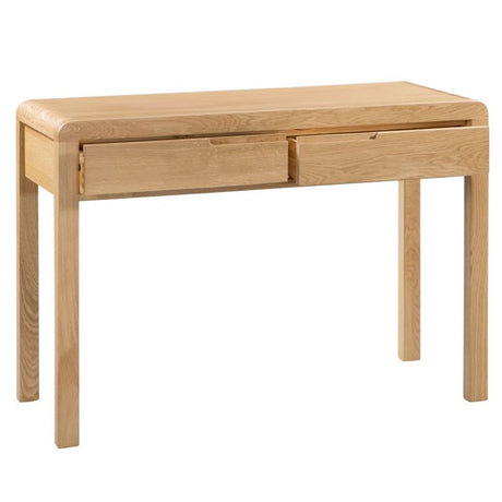 Curve 2 Drawer Dressing Table And Stool Waxed Oak