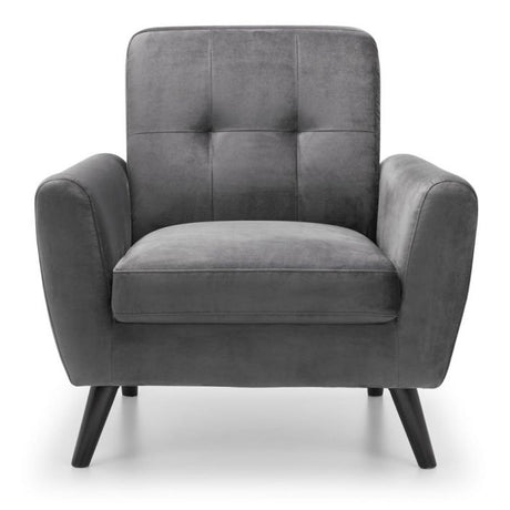 Monza Chair Grey Velvet